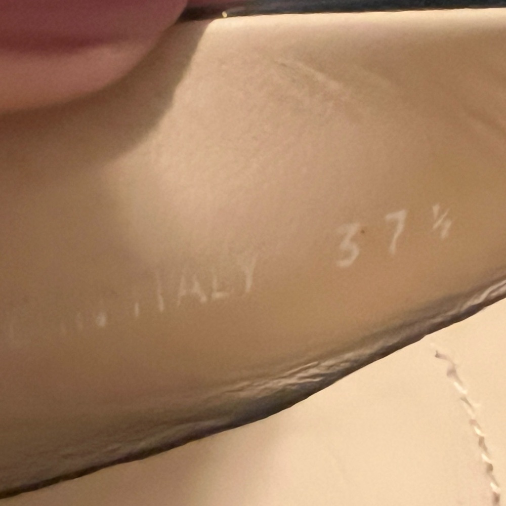 New $950 Sz 37.5 7 Prada Black Patent Leather Logo Ballerina Flat - Picture 13 of 13